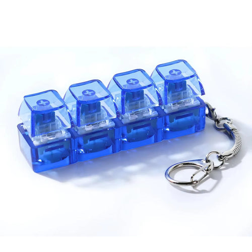 4 Keys Keyboard Decompression Toy Party Stress Relief Fidget Button Clicker Fidget Keychain Keyboard Keychain Finger Keyboard