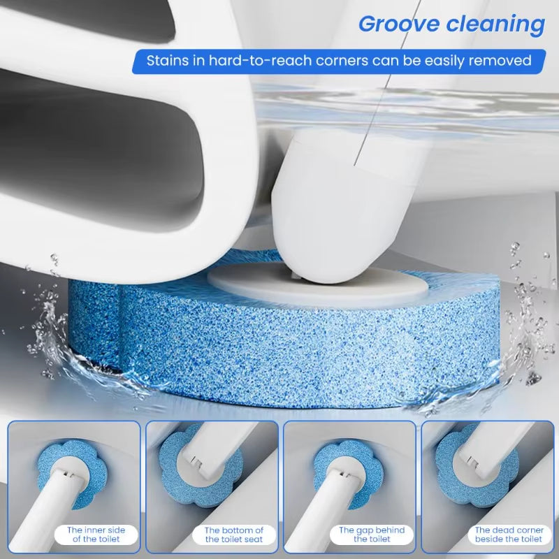 Disposable Toilet Brush Wall Mounted Toilet Brush with Extended Handle Cleaning Set Replacement Head Wc Accessories Toilet Brush